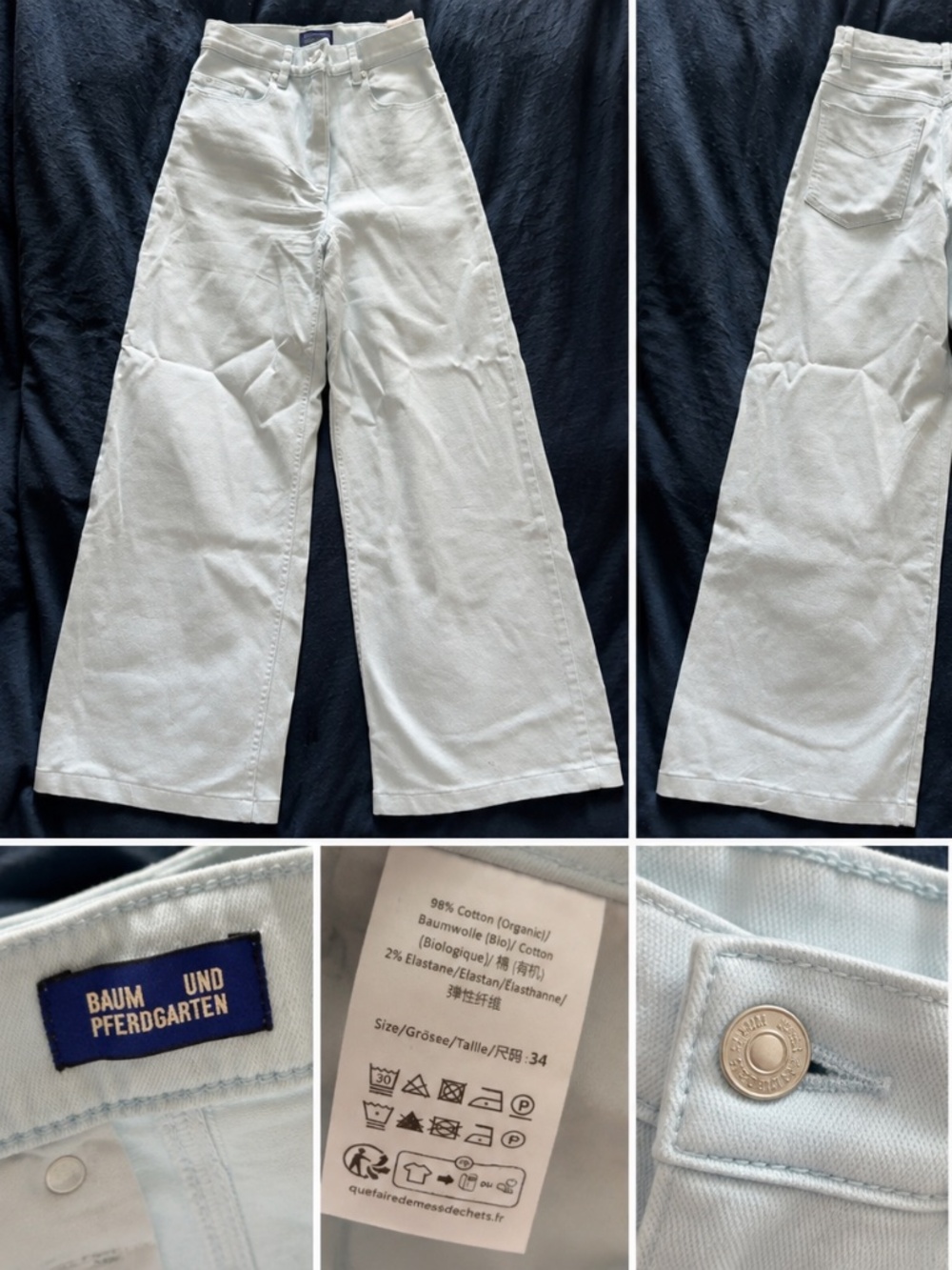 Baum und Pferdgarten Light Blue Wide Leg Jeans Size 34